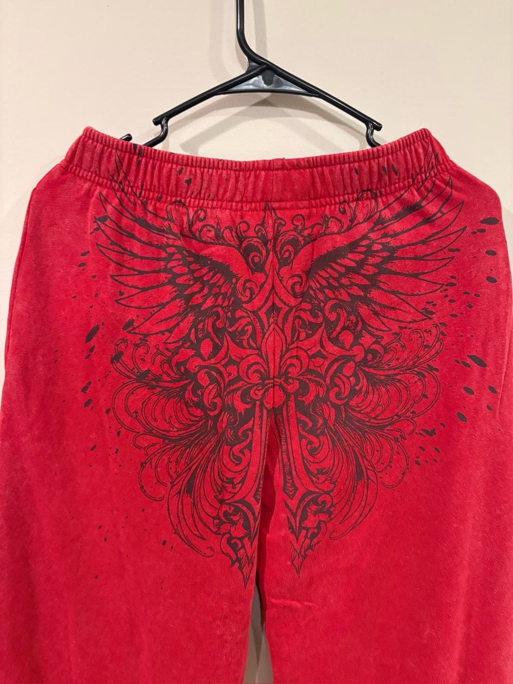 Red Women’s Lounge Pants with Wing Graphic